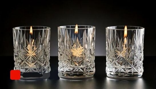 antique crystal candle holders with prisms​ 1