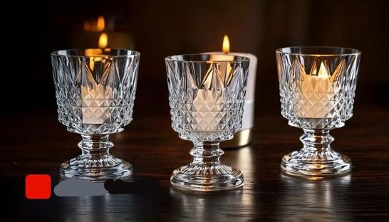 antique crystal candle holders with prisms​ 3