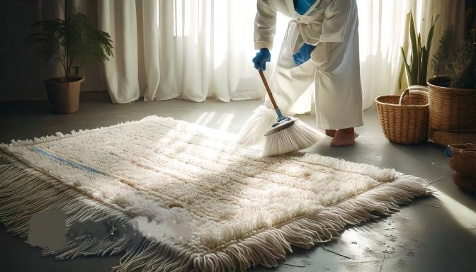 how to clean white area rug 2