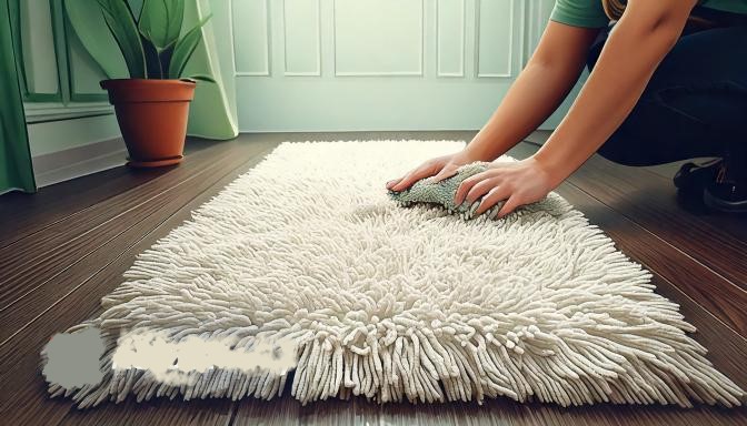 how to clean white area rug 3