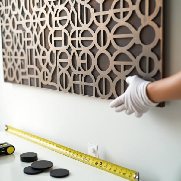 how to hang a metal wall art