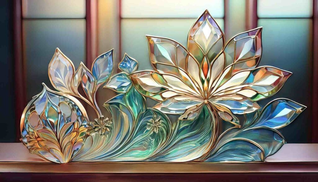 crystal glass wall art home goods 1