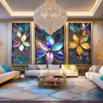 crystal glass wall art home goods