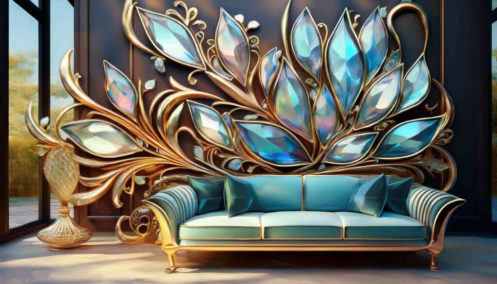 crystal glass wall art home goods 2