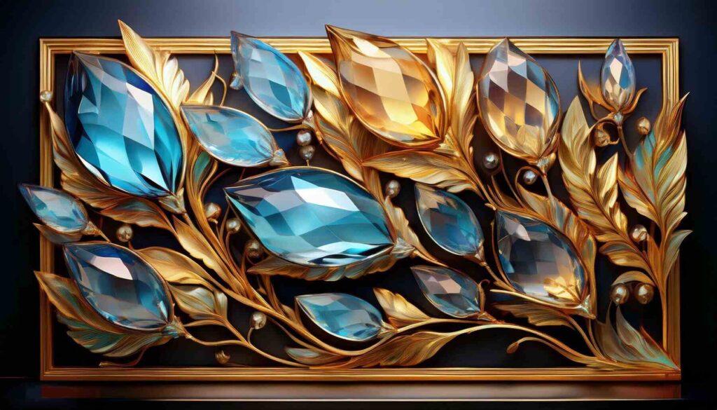 crystal glass wall art home goods 3