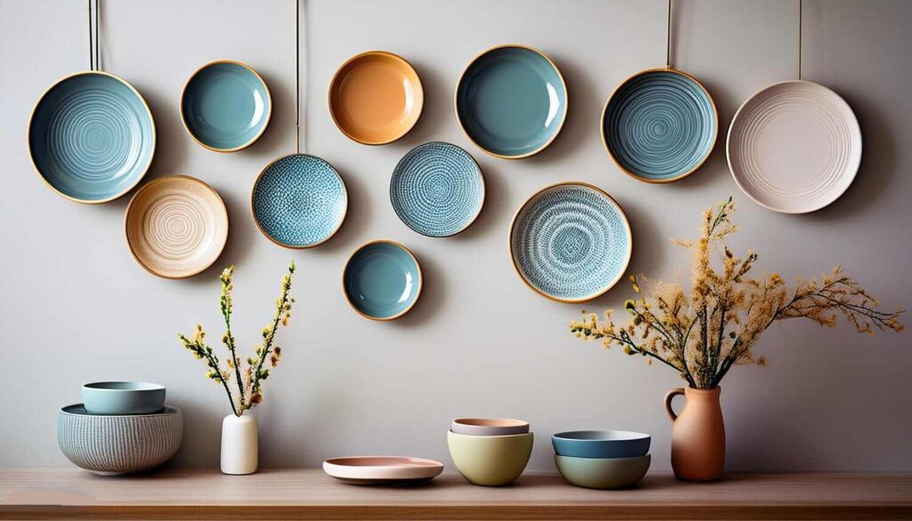 decorating with plates on the wall 2