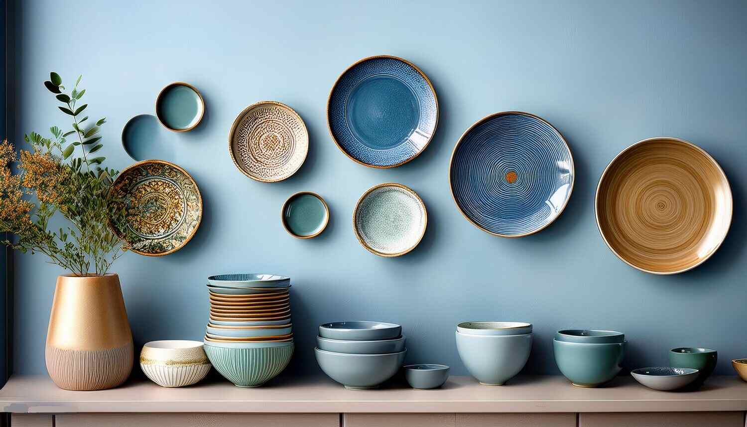 decorating with plates on the wall