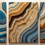 geode fiber natural dimensional wall art