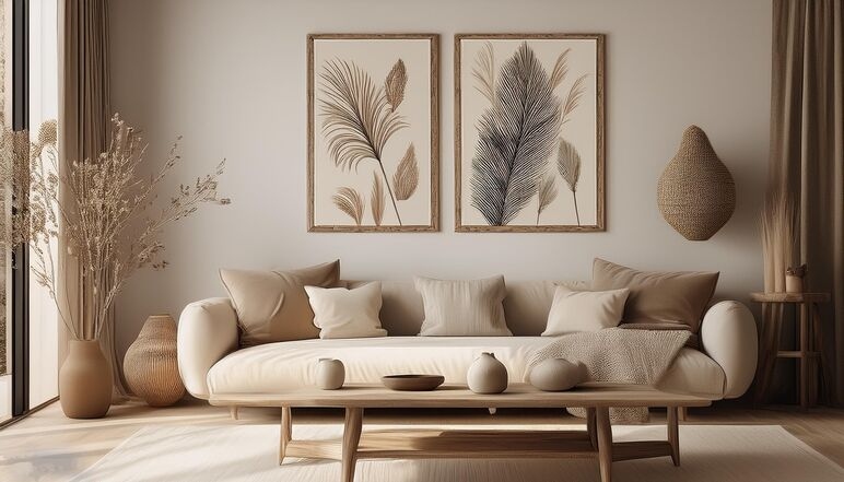 neutral wall art for living room