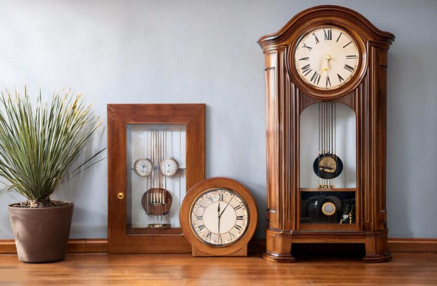 mid century modern grandfather clock