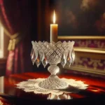 antique crystal candle holders with prisms​