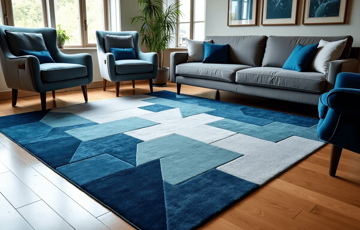 blue and grey area rugs for living room