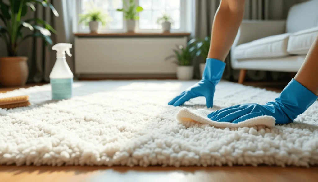 how to clean white area rug